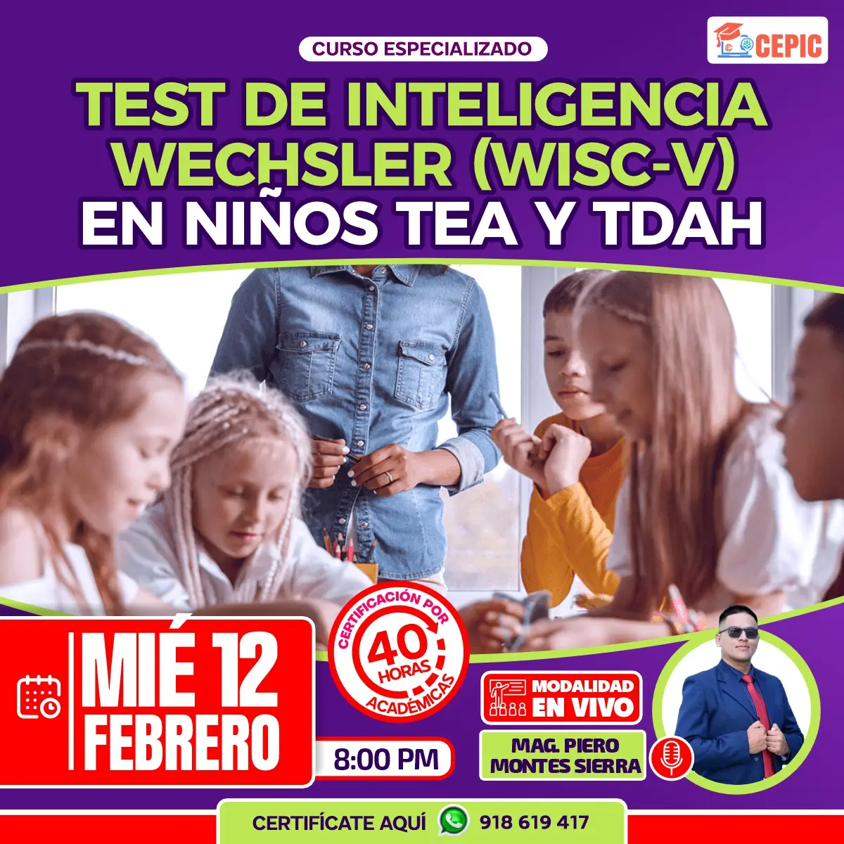 Test de Inteligencia Wechsler (WISC-V) en Niños TEA y TDAH
