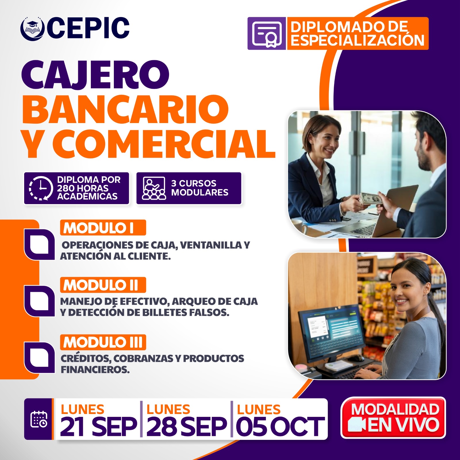 Cajero Bancario y Comercial
