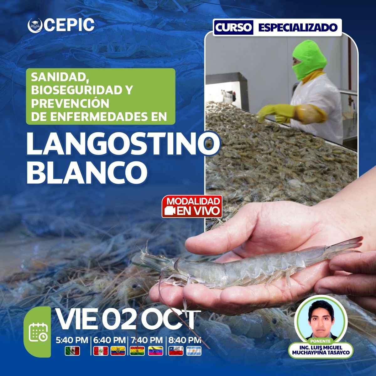 Sanidad, Bioseguridad y Prevención de Enfermedades en Langostino Blanco