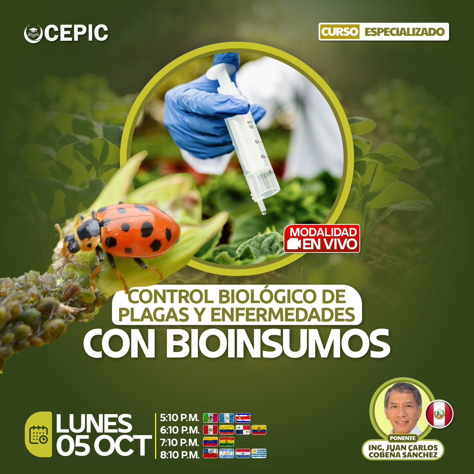 Control Biológico de Plagas y Enfermedades con Bioinsumos