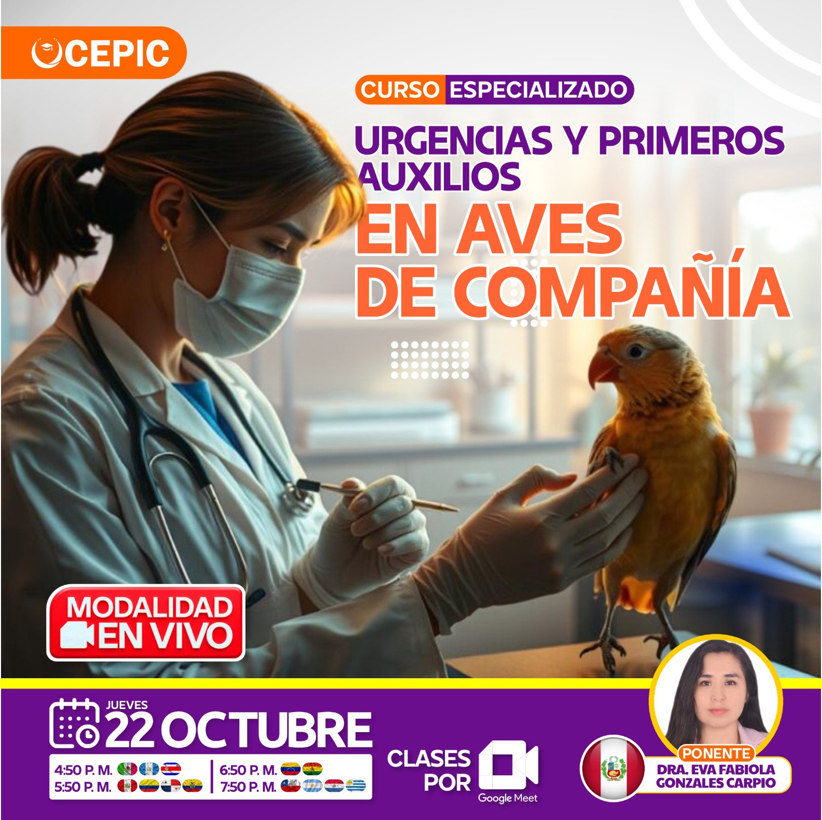 Urgencias y Primeros Auxilios en Aves de Compañía